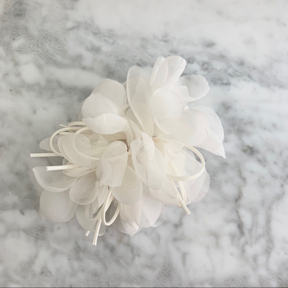 White Flower Hair Clip Large